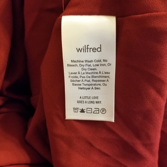 Wilfred Aritzia Karel pleated chiffon deep V-neckline dress - Picture 6 of 8